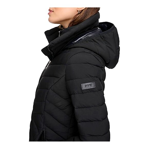 NEW DKNY Womens Puffer Jacket black sz Large - Picture 2 of 6
